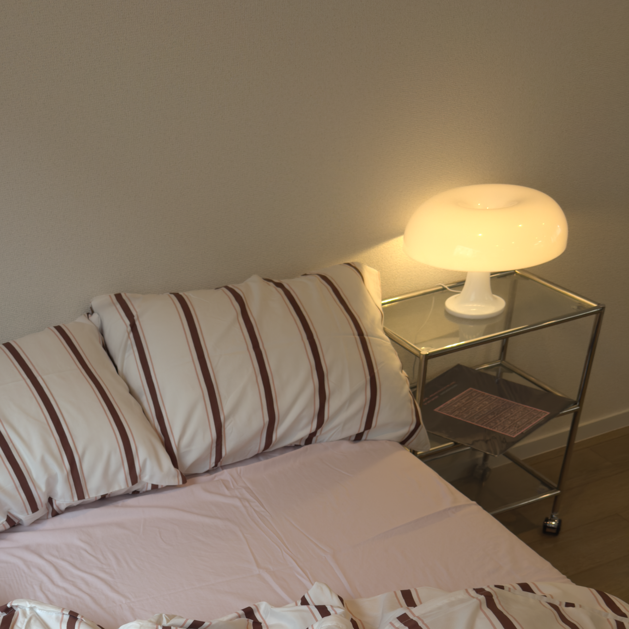 mushroom table lamp white