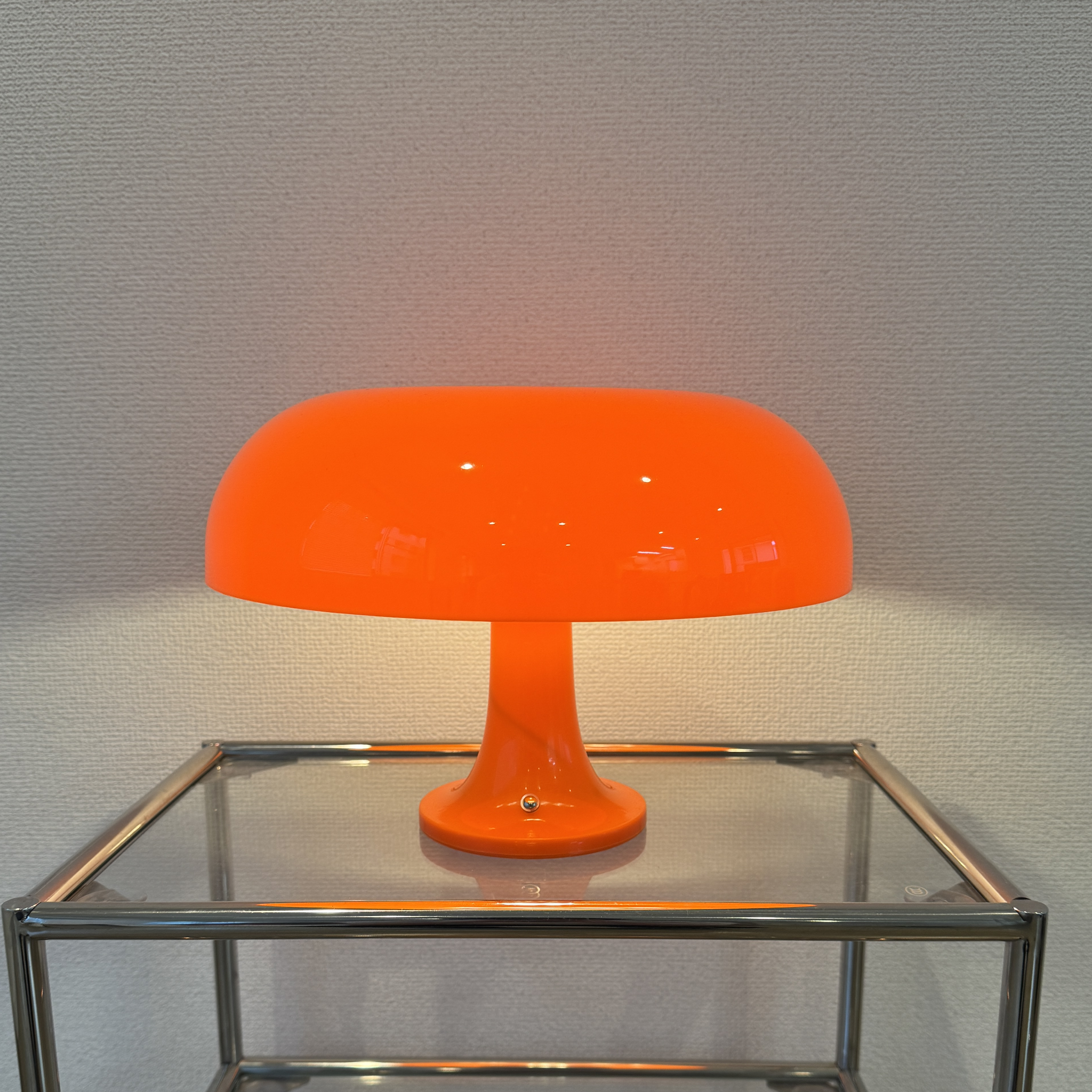 mushroom table lamp orange