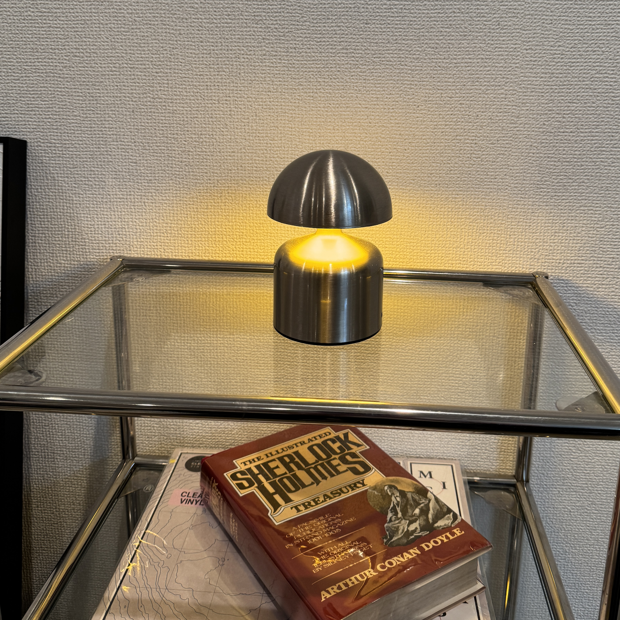 silver mushroom lamp